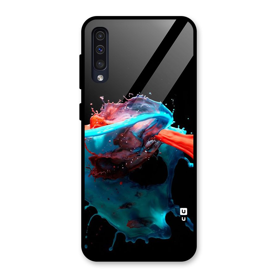 Colour War Glass Back Case for Galaxy A30s