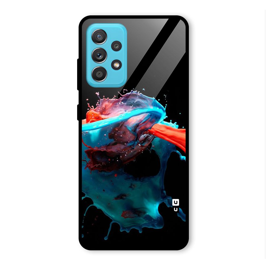 Colour War Glass Back Case for Galaxy A52