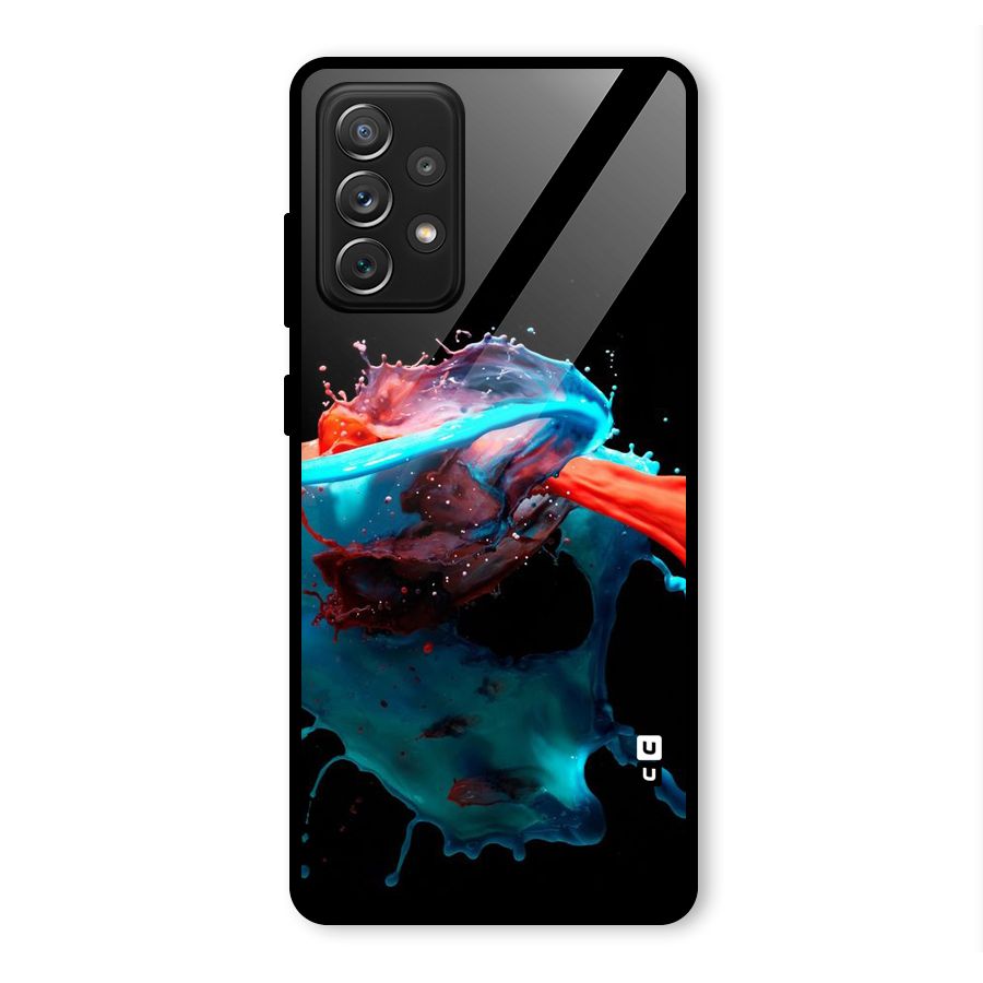 Colour War Glass Back Case for Galaxy A72