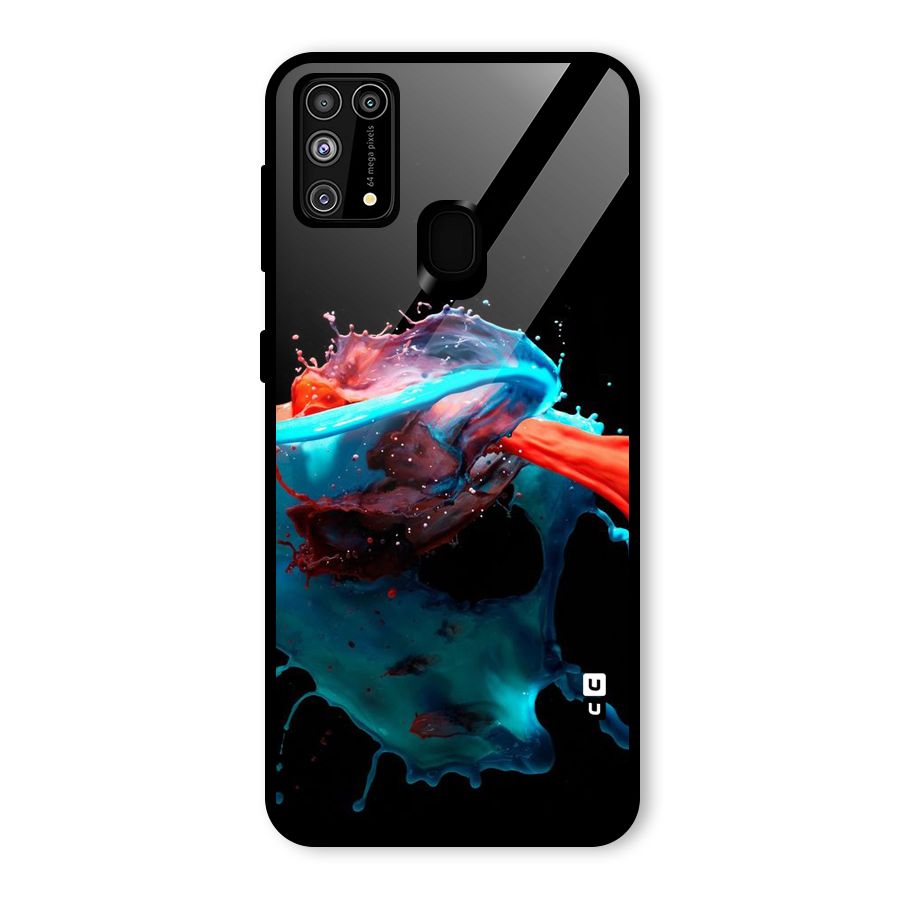 Colour War Glass Back Case for Galaxy F41