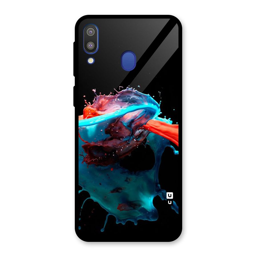 Colour War Glass Back Case for Galaxy M20