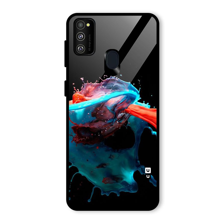 Colour War Glass Back Case for Galaxy M30s