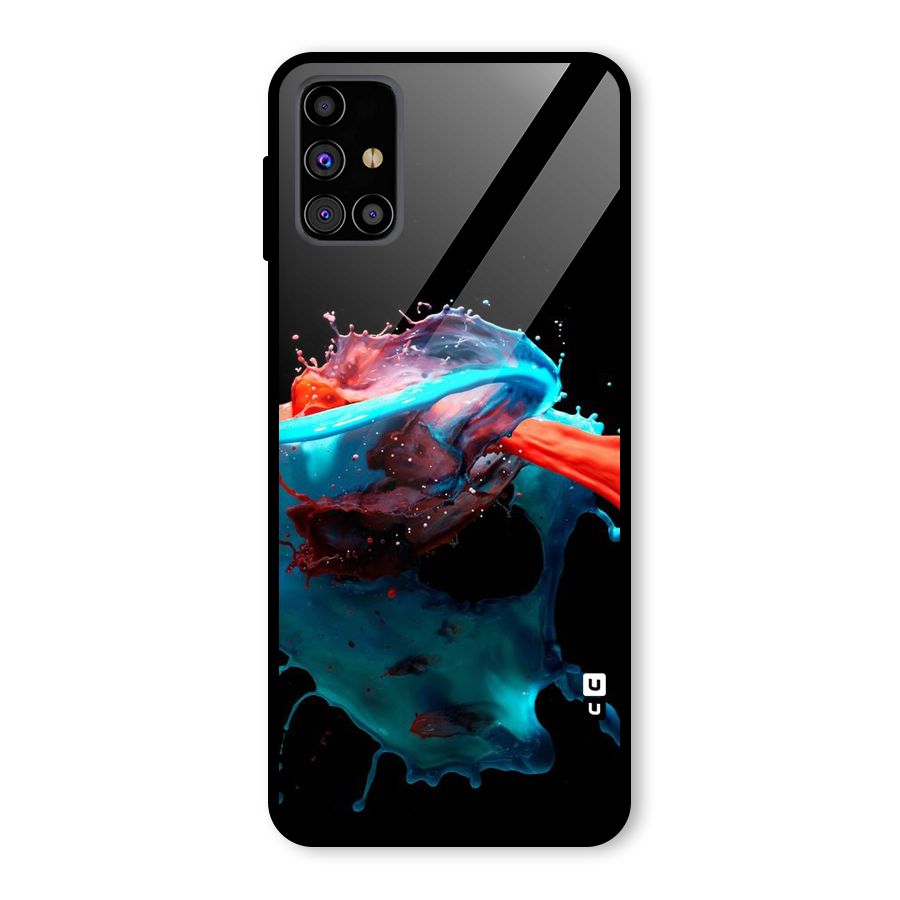 Colour War Glass Back Case for Galaxy M31s
