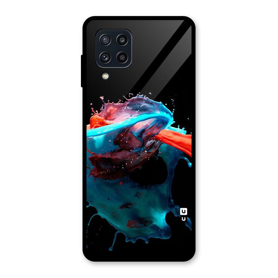 Colour War Glass Back Case for Galaxy M32