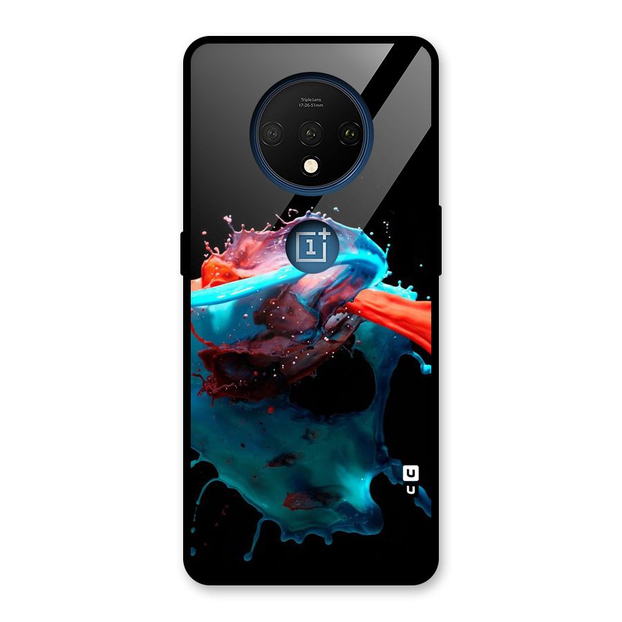 Colour War Glass Back Case for OnePlus 7T