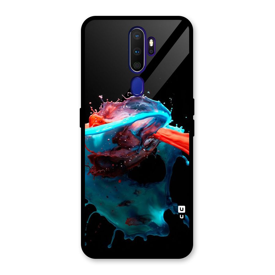 Colour War Glass Back Case for Oppo A9 (2020)