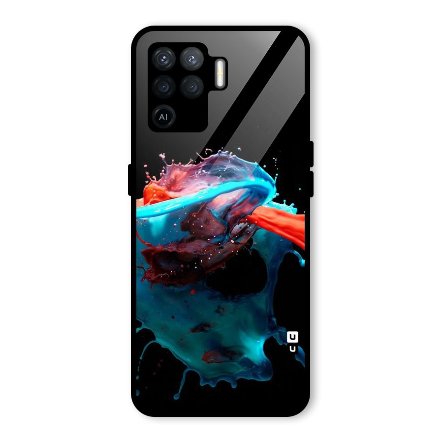 Colour War Glass Back Case for Oppo F19 Pro