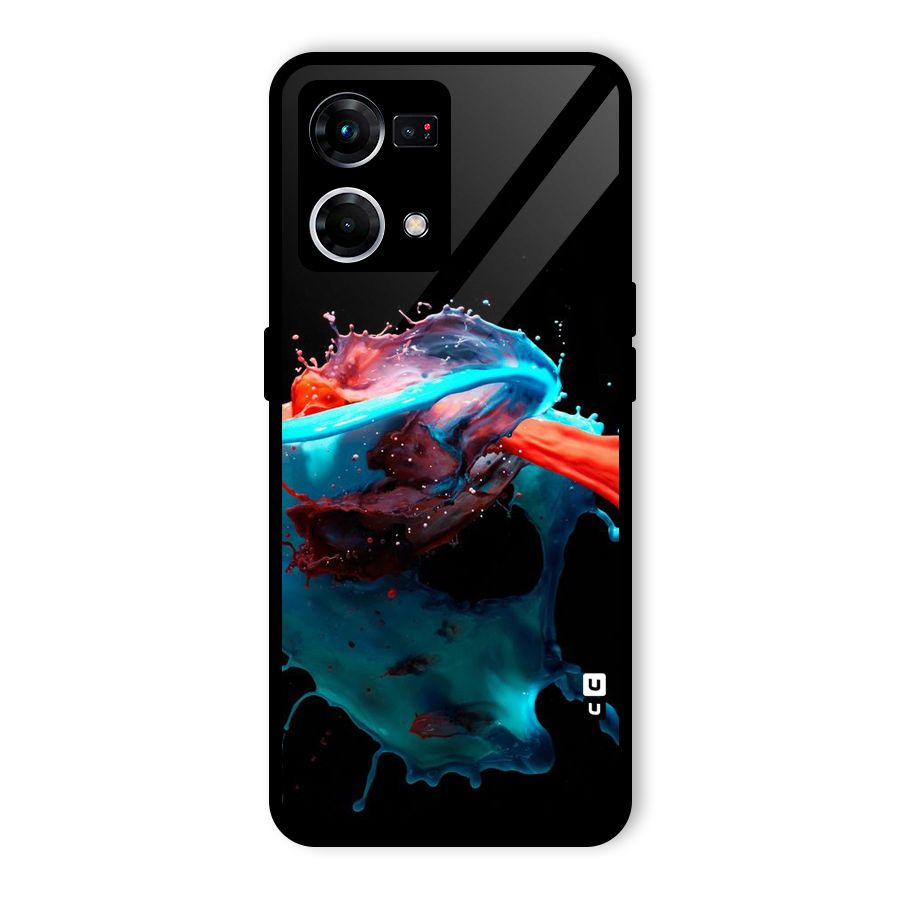 Colour War Glass Back Case for Oppo F21 Pro 4G