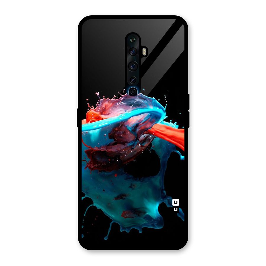 Colour War Glass Back Case for Oppo Reno2 F