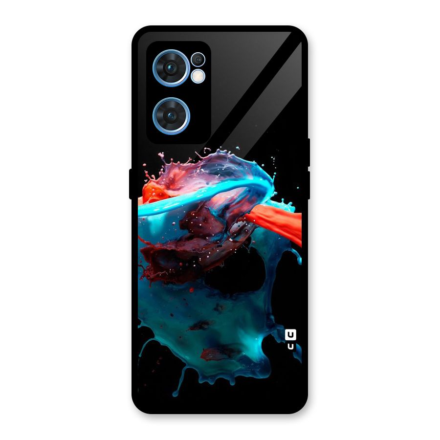 Colour War Glass Back Case for Oppo Reno7 5G