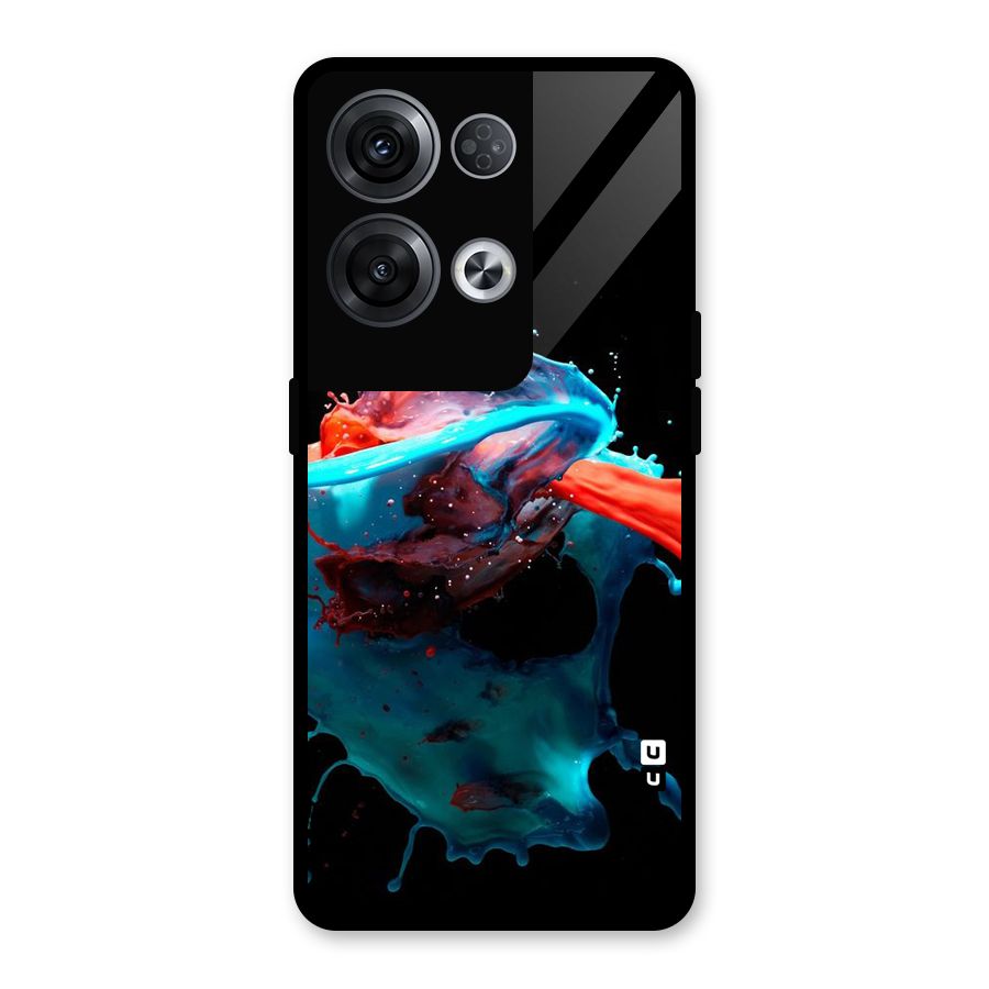 Colour War Glass Back Case for Oppo Reno8 Pro 5G