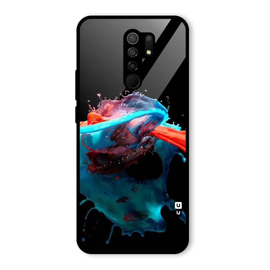Colour War Glass Back Case for Poco M2