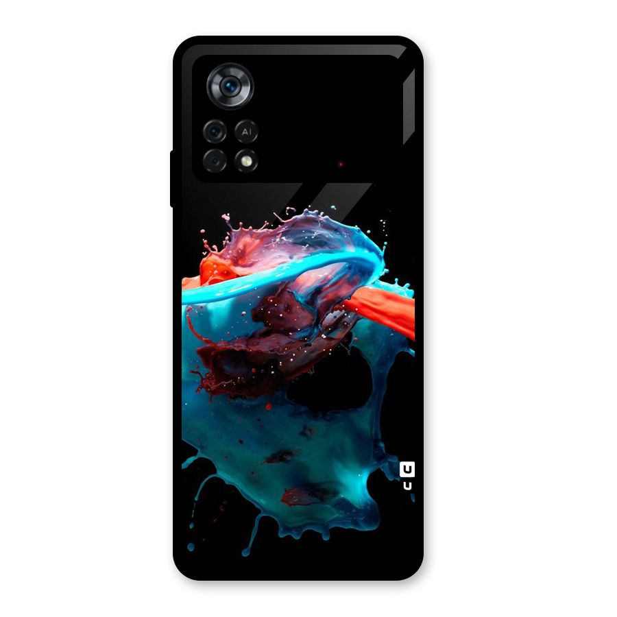Colour War Glass Back Case for Poco X4 Pro 5G