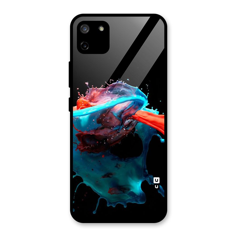 Colour War Glass Back Case for Realme C11