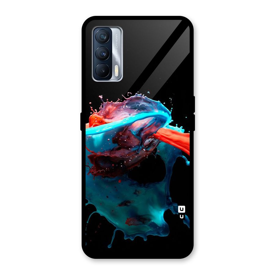 Colour War Glass Back Case for Realme X7