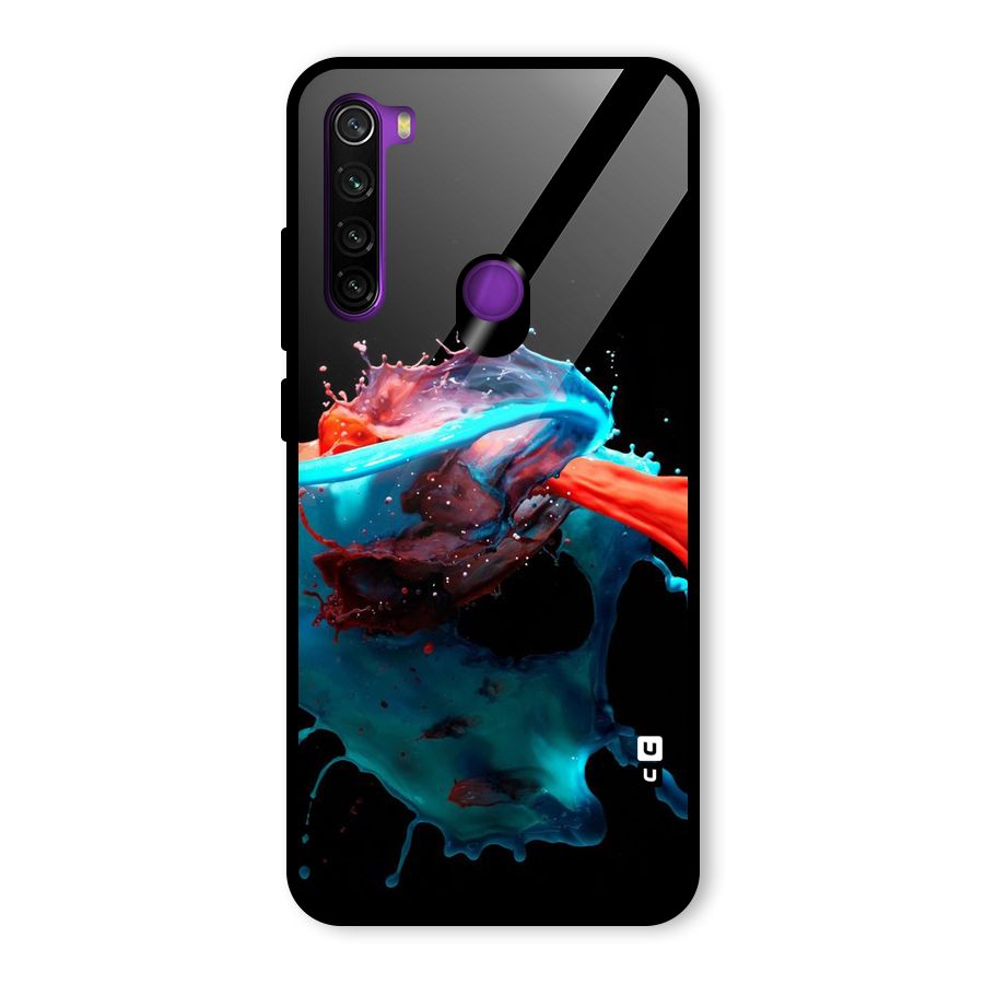 Colour War Glass Back Case for Redmi Note 8