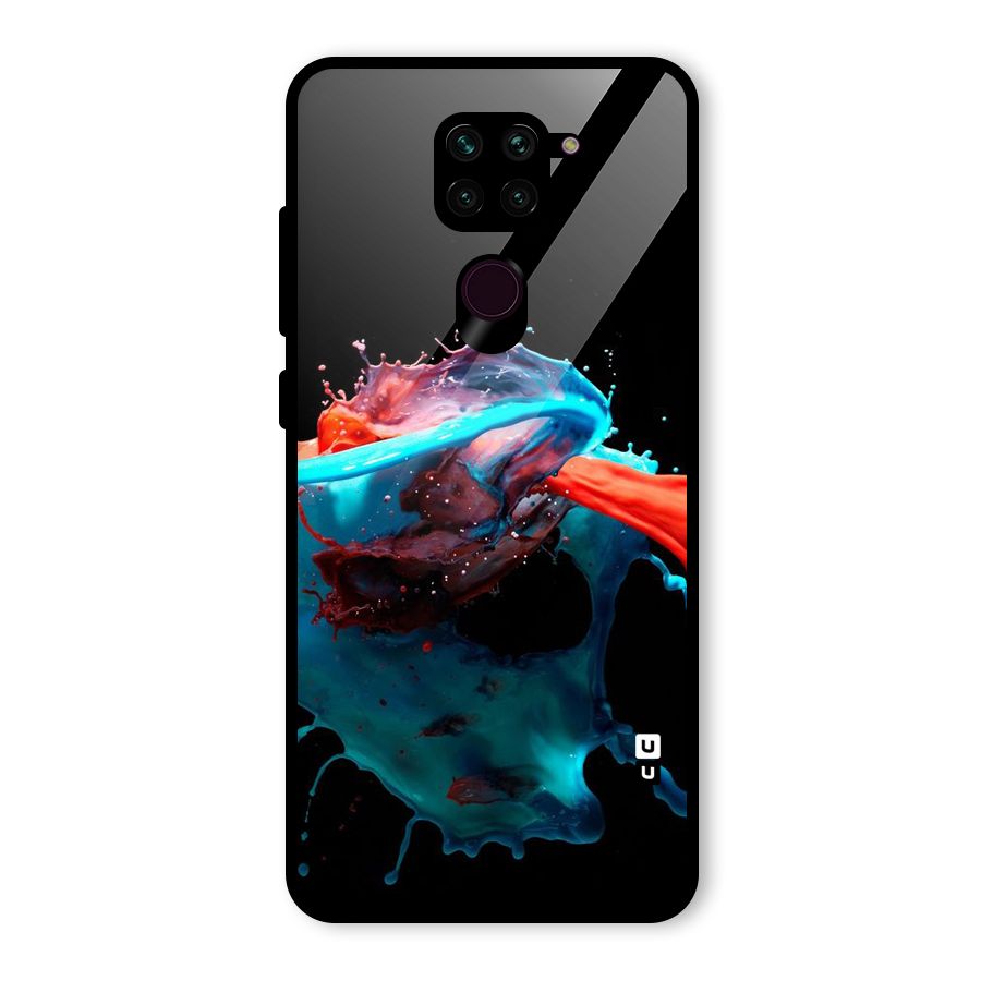 Colour War Glass Back Case for Redmi Note 9