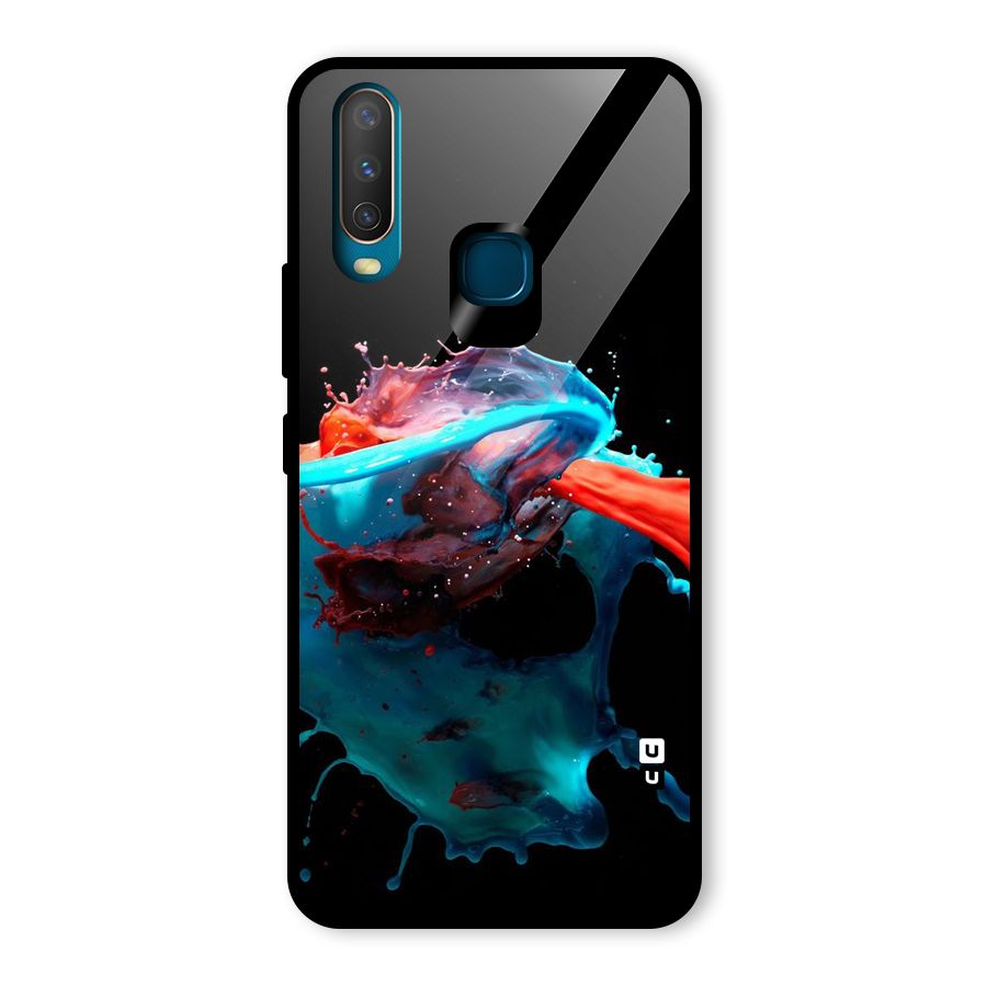 Colour War Glass Back Case for Vivo U10