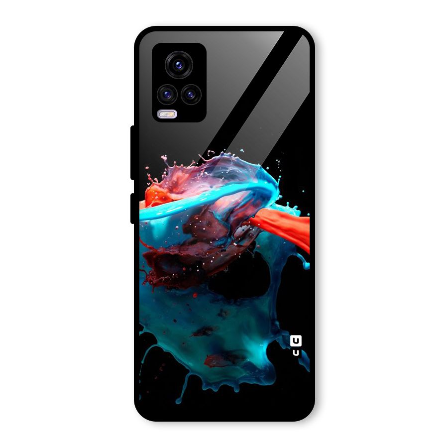 Colour War Glass Back Case for Vivo V20
