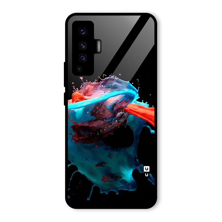Colour War Glass Back Case for Vivo X50