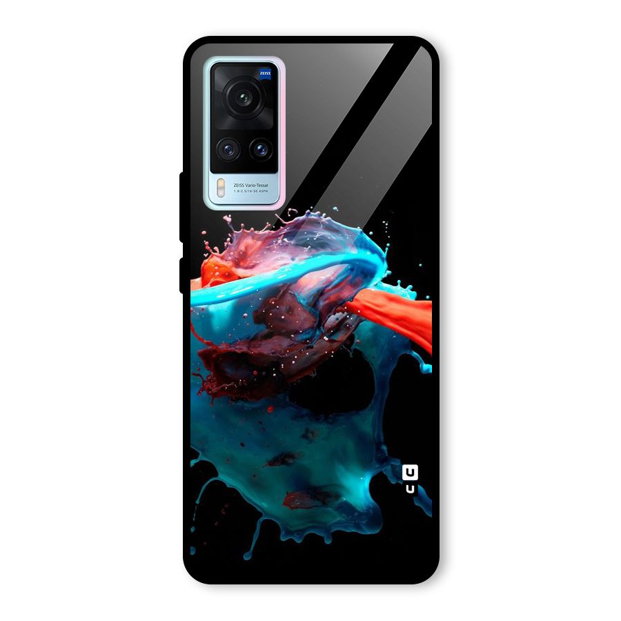 Colour War Glass Back Case for Vivo X60