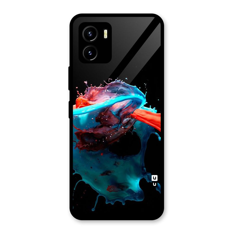 Colour War Glass Back Case for Vivo Y15s