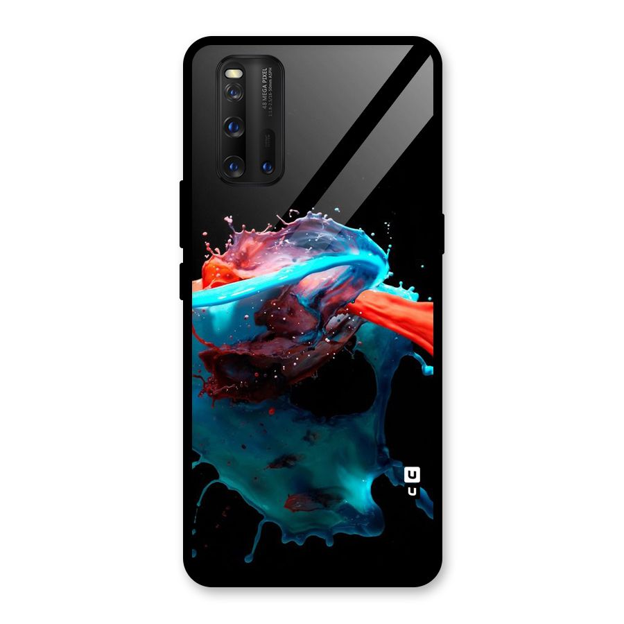 Colour War Glass Back Case for Vivo iQOO 3