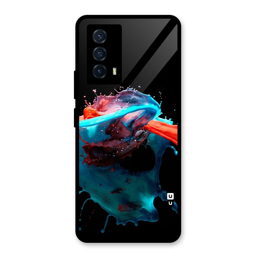 Colour War Glass Back Case for Vivo iQOO Z5