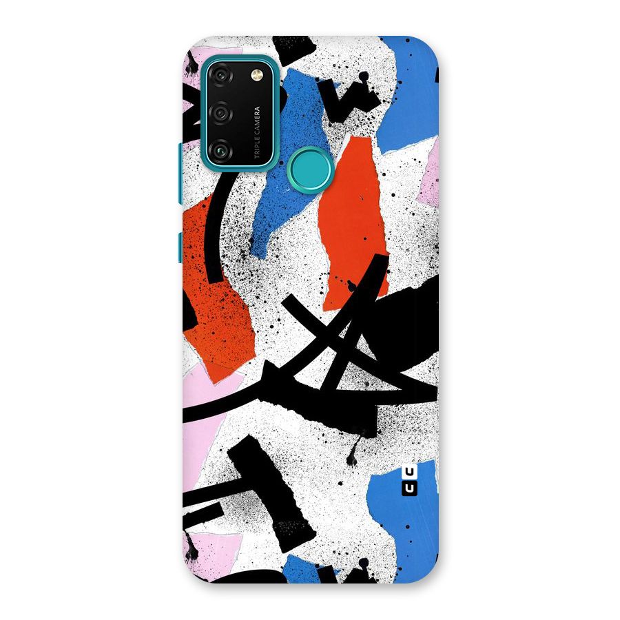 Coloured Abstract Art Back Case for Honor 9A