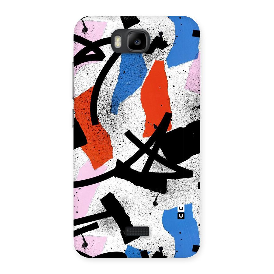 Coloured Abstract Art Back Case for Honor Bee