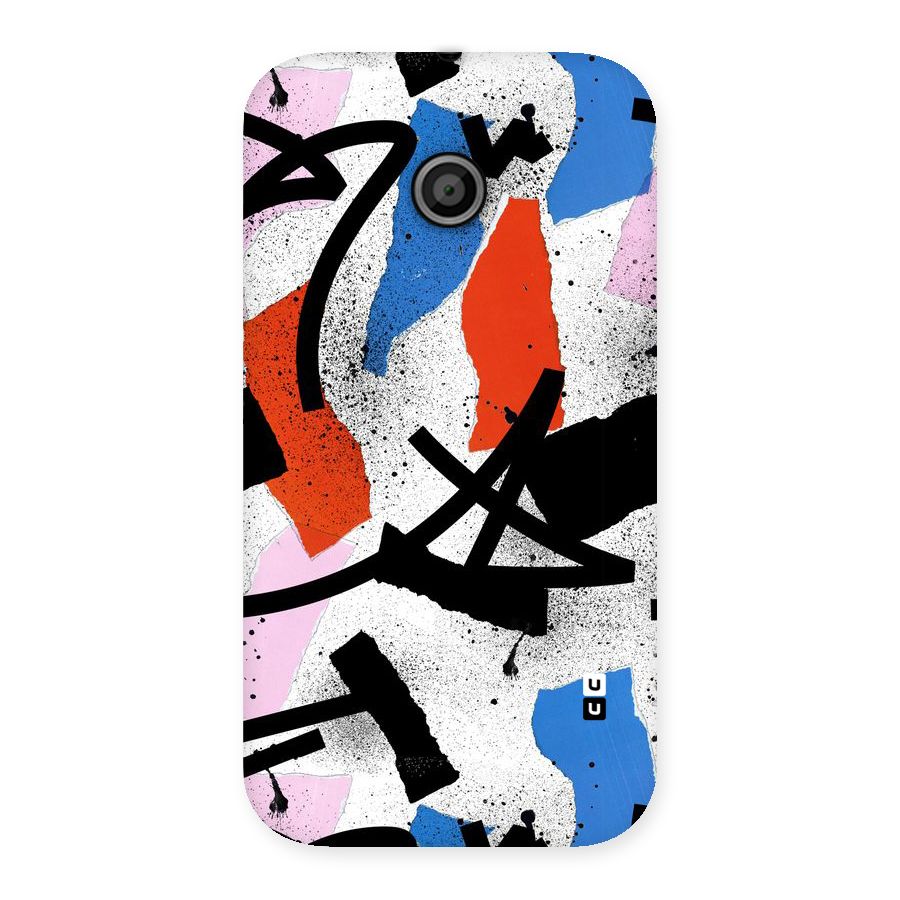 Coloured Abstract Art Back Case for Moto E