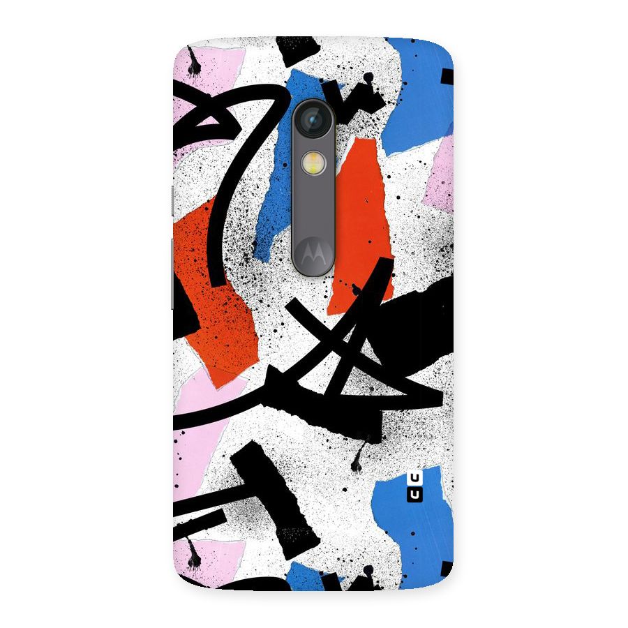 Coloured Abstract Art Back Case for Moto X Play