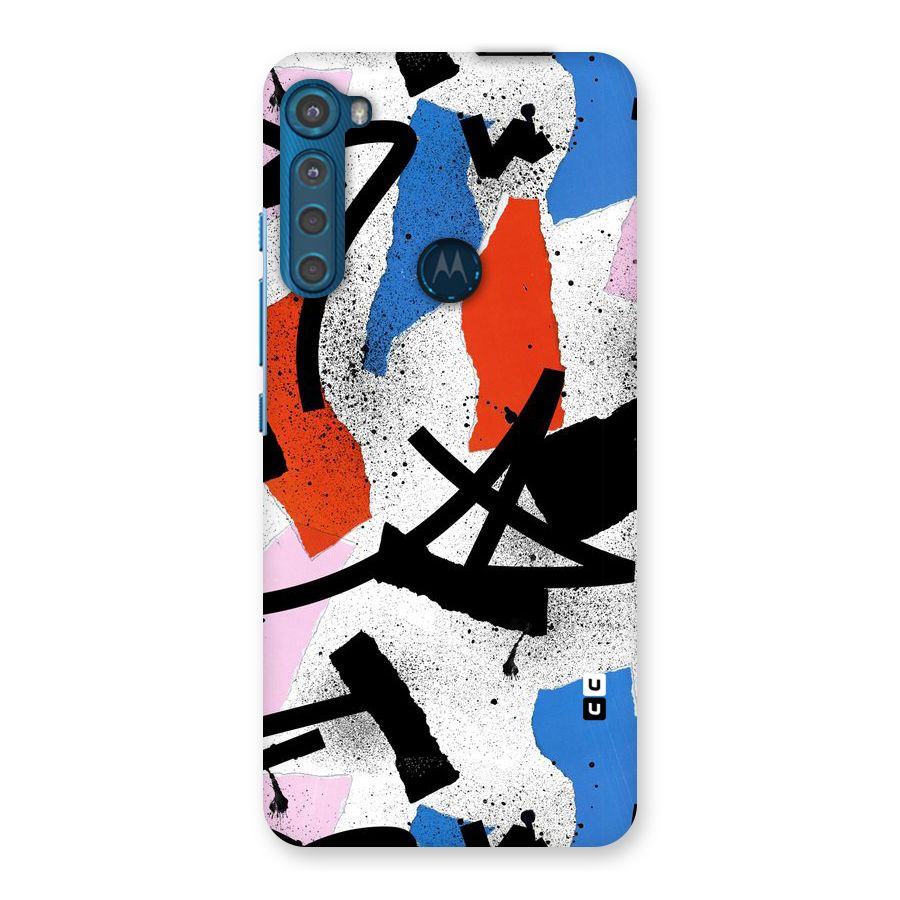 Coloured Abstract Art Back Case for Motorola One Fusion Plus