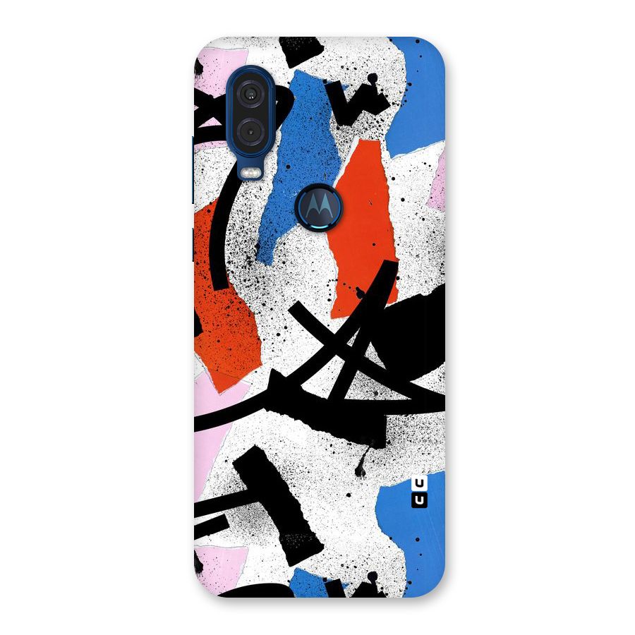 Coloured Abstract Art Back Case for Motorola One Vision