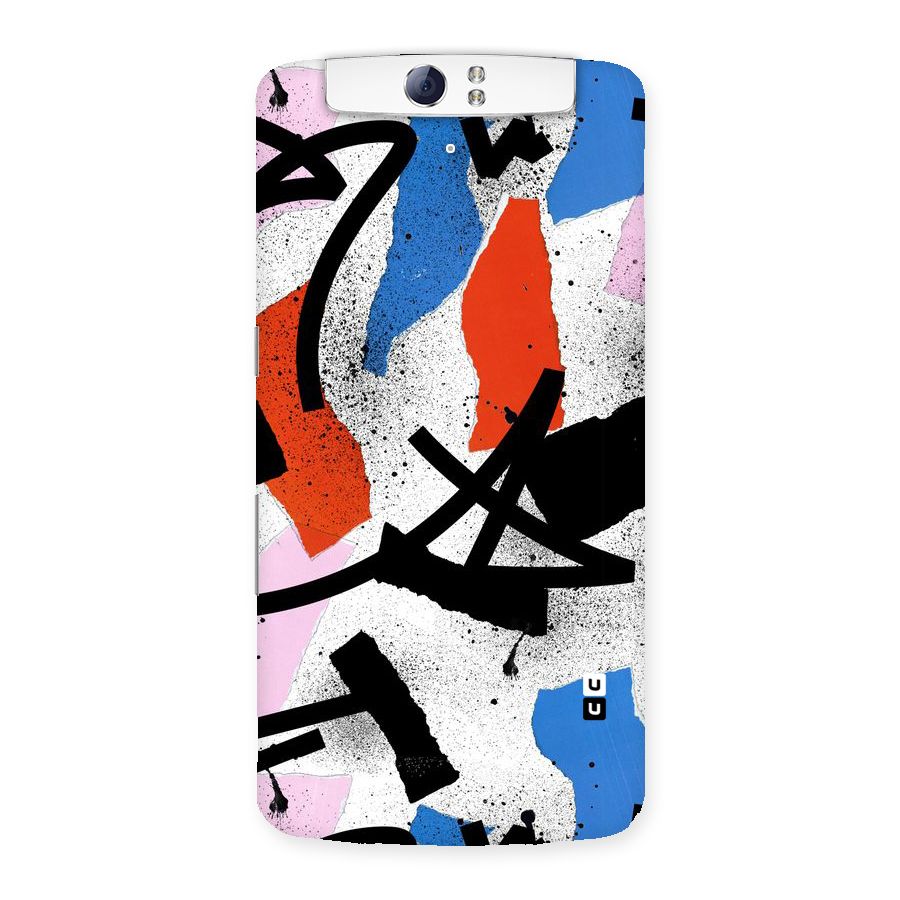 Coloured Abstract Art Back Case for Oppo N1
