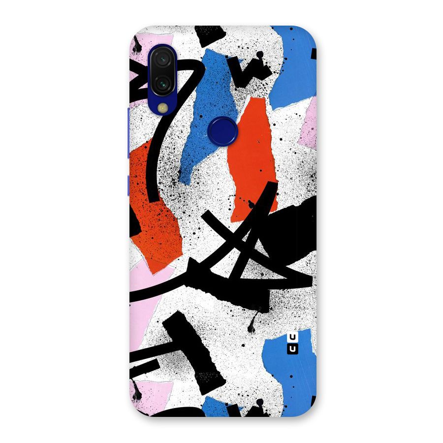 Coloured Abstract Art Back Case for Redmi 7
