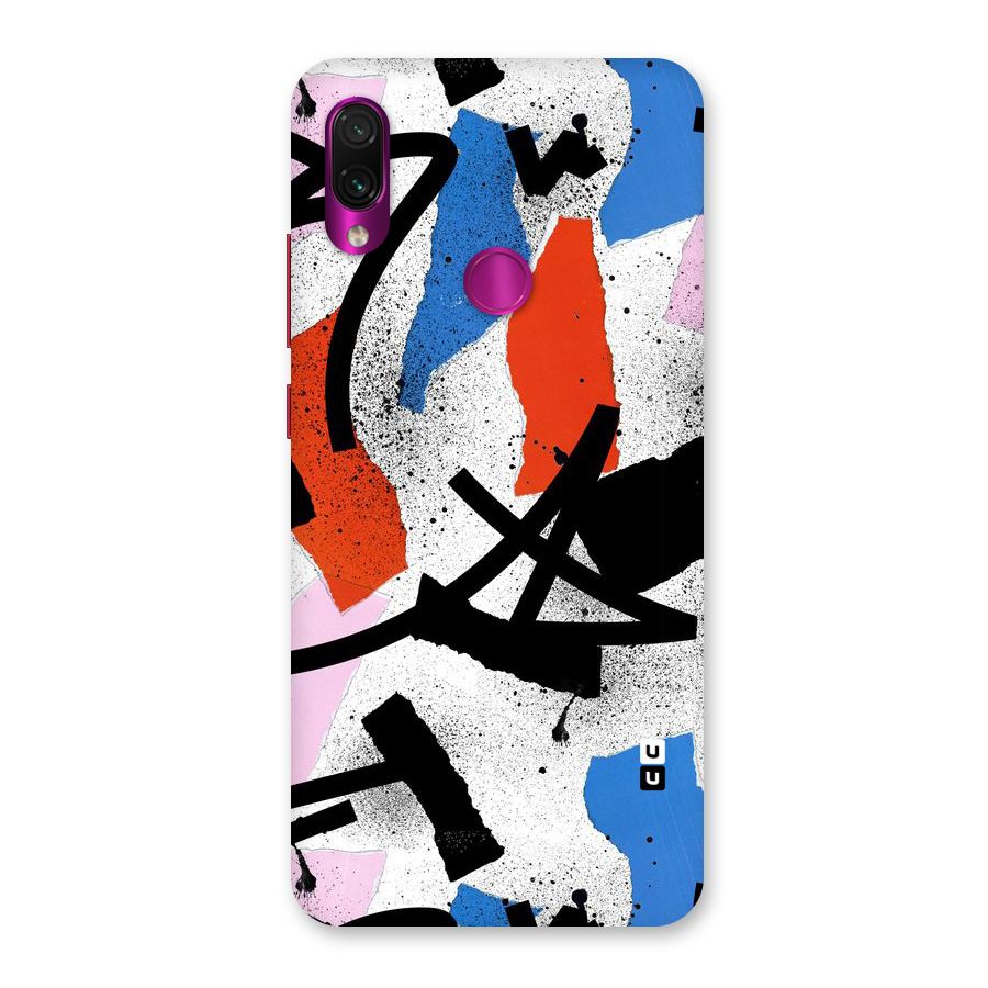 Coloured Abstract Art Back Case for Redmi Note 7 Pro
