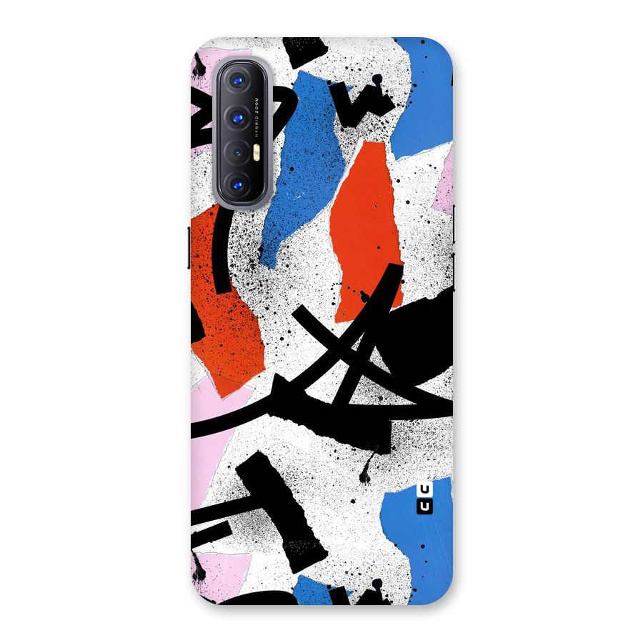 Coloured Abstract Art Back Case for Reno3 Pro