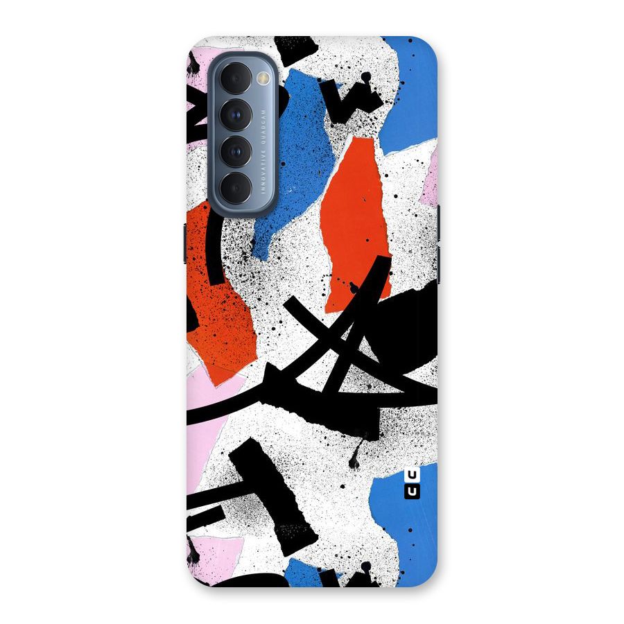 Coloured Abstract Art Back Case for Reno4 Pro