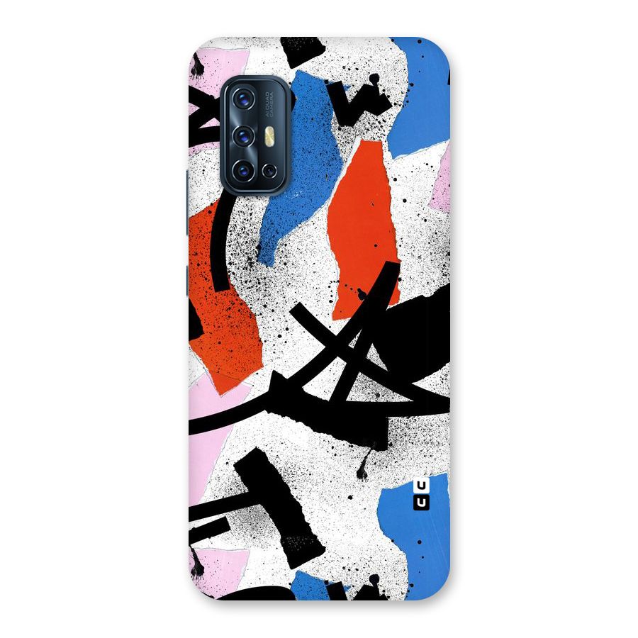 Coloured Abstract Art Back Case for Vivo V17