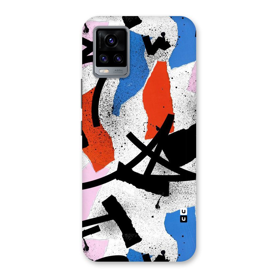 Coloured Abstract Art Back Case for Vivo V20