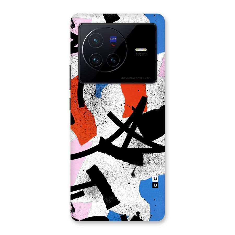 Coloured Abstract Art Back Case for Vivo X80