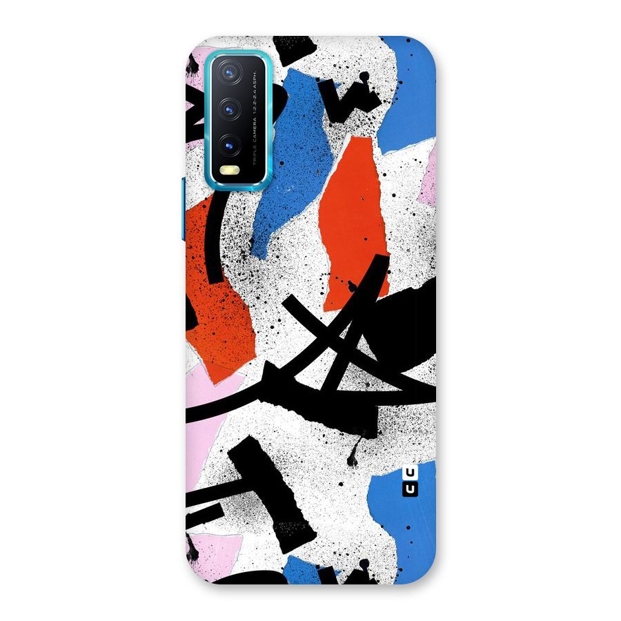 Coloured Abstract Art Back Case for Vivo Y20