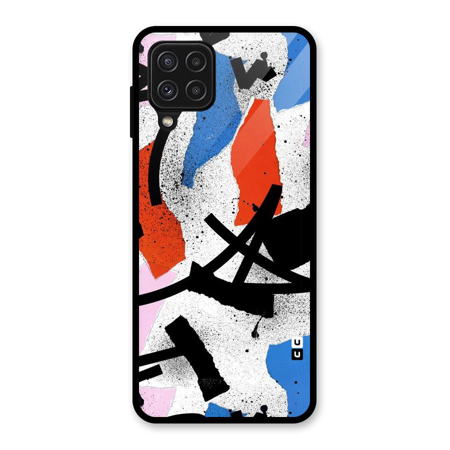 Coloured Abstract Art Glass Back Case for Galaxy A22 4G