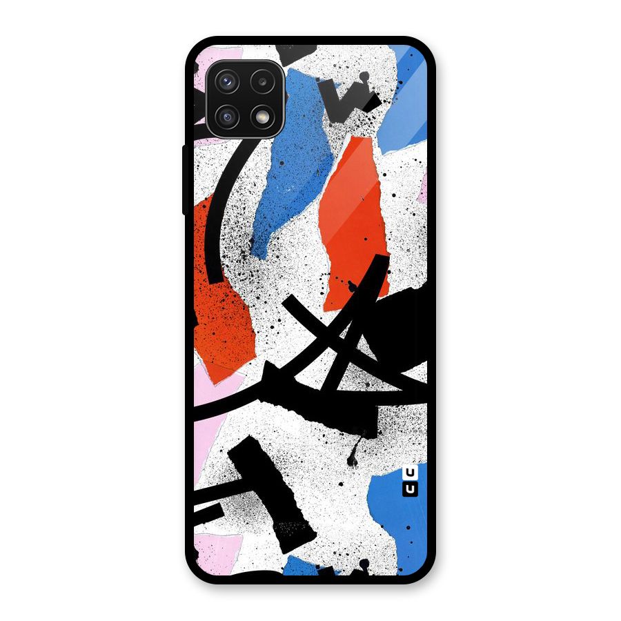 Coloured Abstract Art Glass Back Case for Galaxy A22 5G