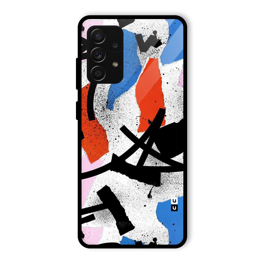 Coloured Abstract Art Glass Back Case for Galaxy A53 5G