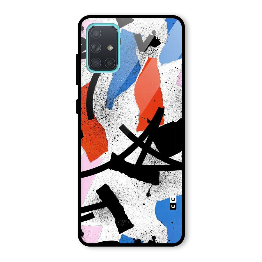 Coloured Abstract Art Glass Back Case for Galaxy A71