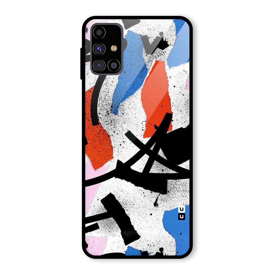 Coloured Abstract Art Glass Back Case for Galaxy M31s