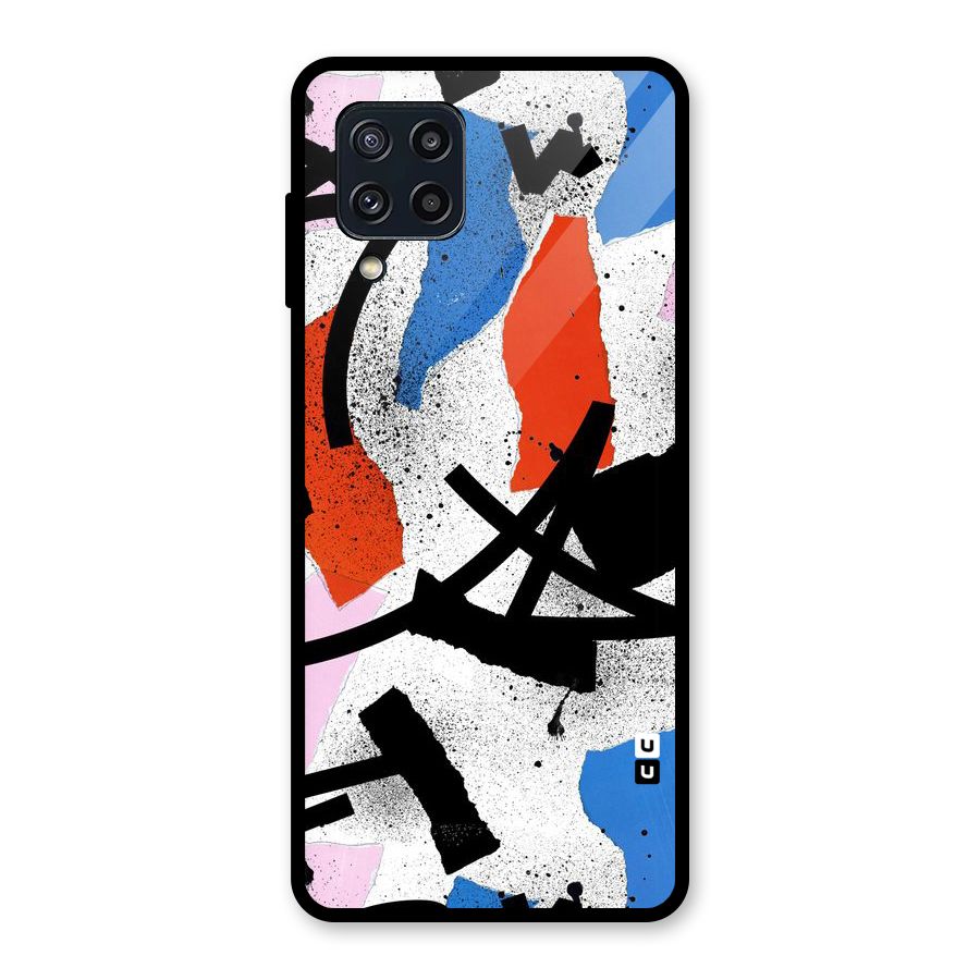 Coloured Abstract Art Glass Back Case for Galaxy M32