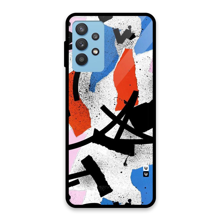 Coloured Abstract Art Glass Back Case for Galaxy M32 5G
